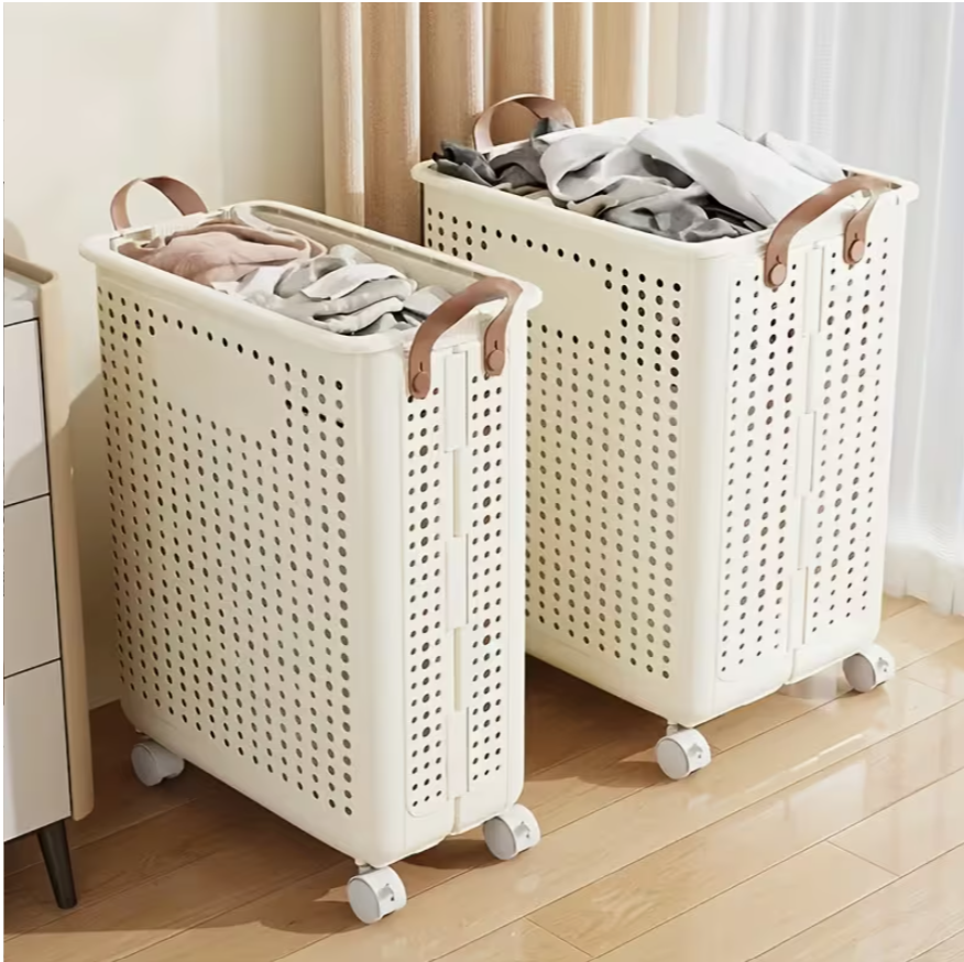 Foldable Laundry Hamper with Wheels